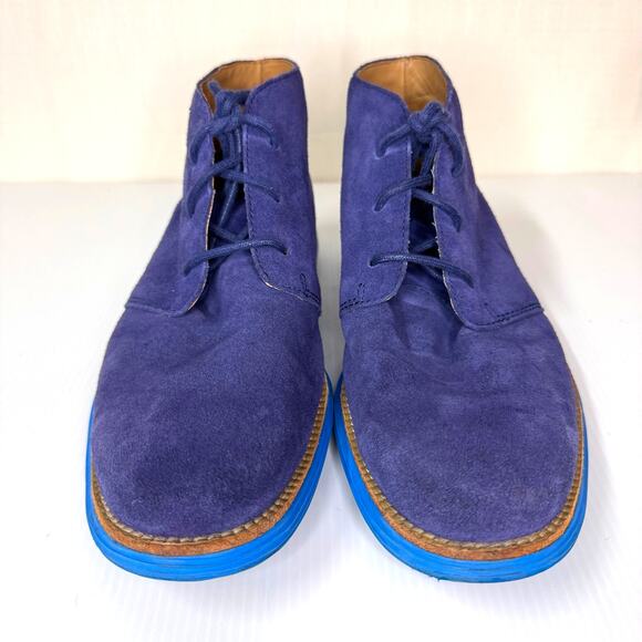COLE HAAN Lunargrand Chukka Boots Men's 9 Blue Suede Lace Up Ankle Boot Colorful - Picture 6 of 12
